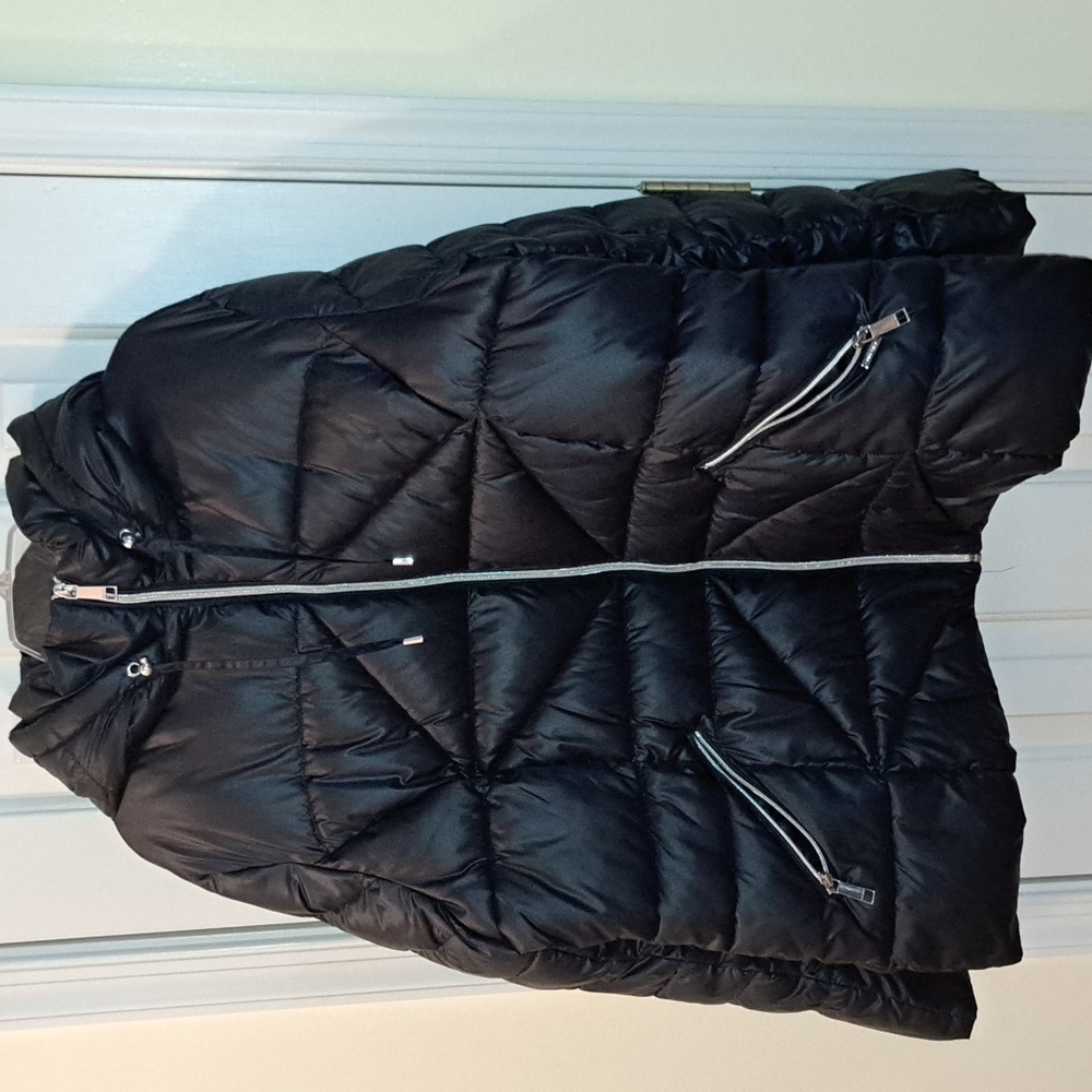 Nine West Women's Quilted Puffer Coat Navy XXLarge